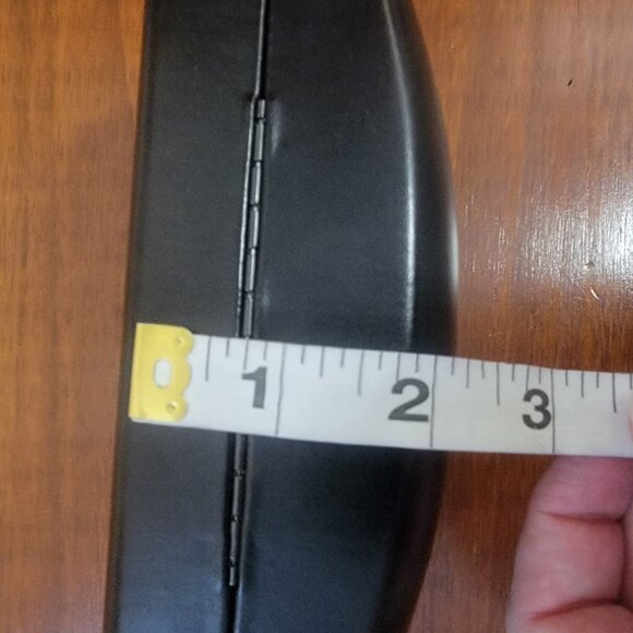 XL Large COACH Logo Clamshell Eye Glasses Case With Lens Cloth - BLACK - Picture 8 of 13